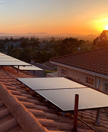 Nexus solar installation on a tile roof